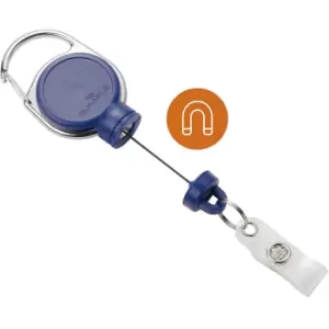 Image of Durable YOYO EXTRA STRONG ID badge holder, with snap fastener, pack of 10, dark blue