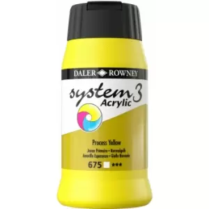 Image of System 3 Acrylic Paint Process Yellow (500ml) - Daler Rowney