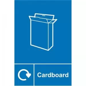 Image of Cardboard Recycling&rsquo; Sign; Rigid 1mm PVC Board 200mm x 300mm