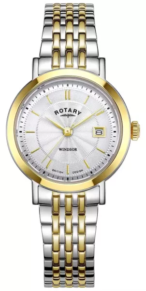Image of Rotary LB05421/70 Womens Windsor Silver Dial Two Tone Watch