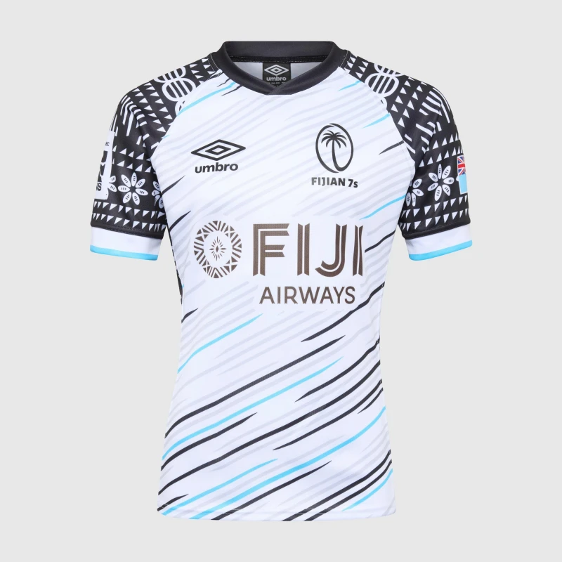 Image of Umbro Fiji 7s Replica Home Shirt 2025 Adults White male Large