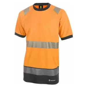 Image of Hivis two tone s/s t shirt or/blk sml - Orange / Black - Orange / Black - Beeswift