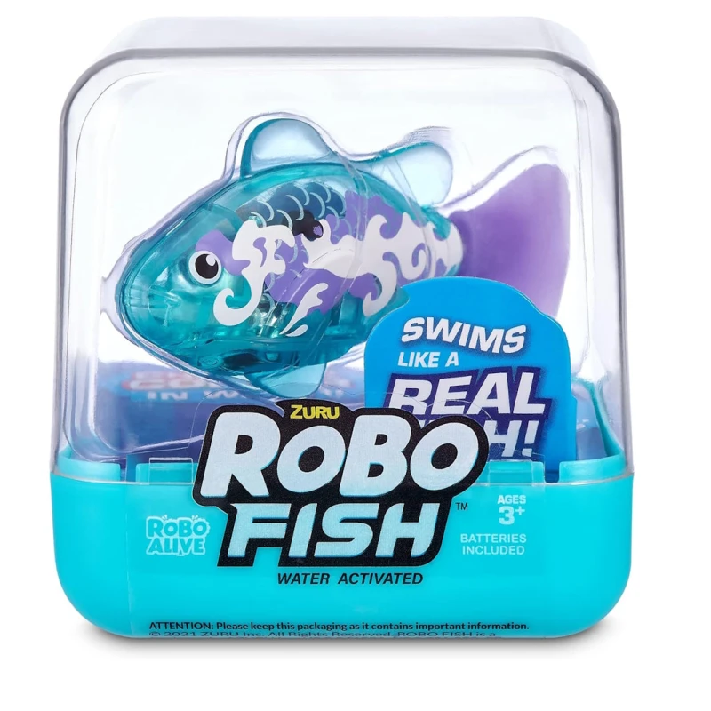 Image of ZURU Robo Alive Fish Electronic Robotic Swimming Toy Light Blue