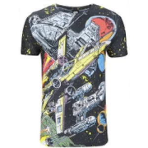 Image of Star Wars Mens Comic Battle T-Shirt - White - S