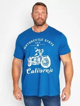 Image of BadRhino Motorcycle State T-Shirt - Blue Size 3XL, Men