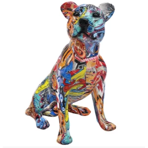 Image of Graffiti Sitting Dog Figurine By Lesser & Pavey