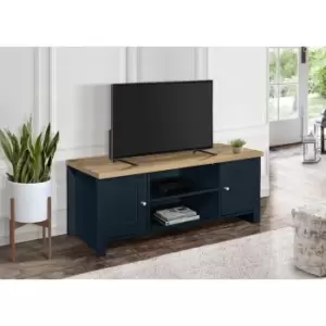 Image of Birlea Highgate Large TV Unit Navy And Oak