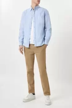 Image of Slim Fit Stone Chino Trousers