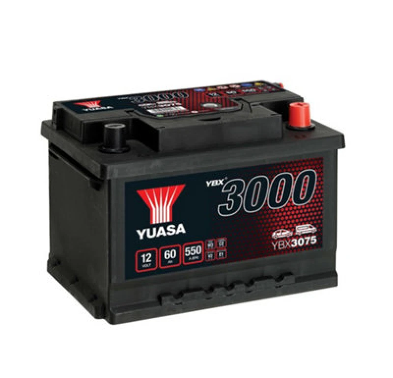 Image of YUASA YBX3075 Starter battery Battery Capacity: 60Ah Starter Battery (1)