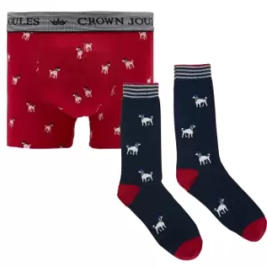Image of Joules Mens Put A Sock In It Sock & Boxer Gift Set Large