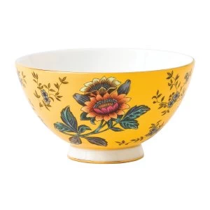Image of Wedgwood Wonderlust Yellow Tonquin Bowl 11cm Yellow