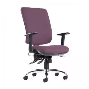 Image of Senza ergo 24hr ergonomic asynchro task chair - Bridgetown Purple