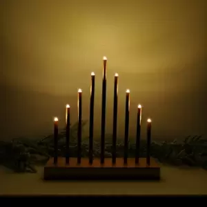 Image of 25cm Premier Christmas Candlebridge with 9 LEDs in Rose Gold Battery Operated with Timer