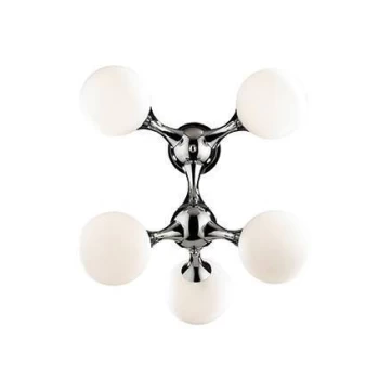 Image of Nodi Bianco 5 Light Molecular Ceiling Flush Light Chrome, E14