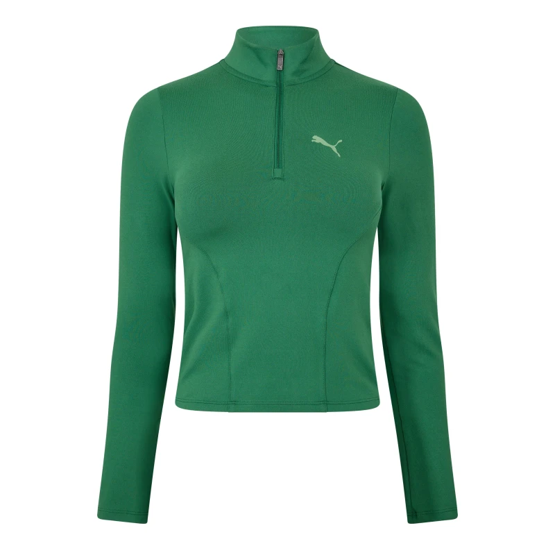 Image of Puma Train Reg Length Half Zip Fleece Womens Vine female 8 (XS)