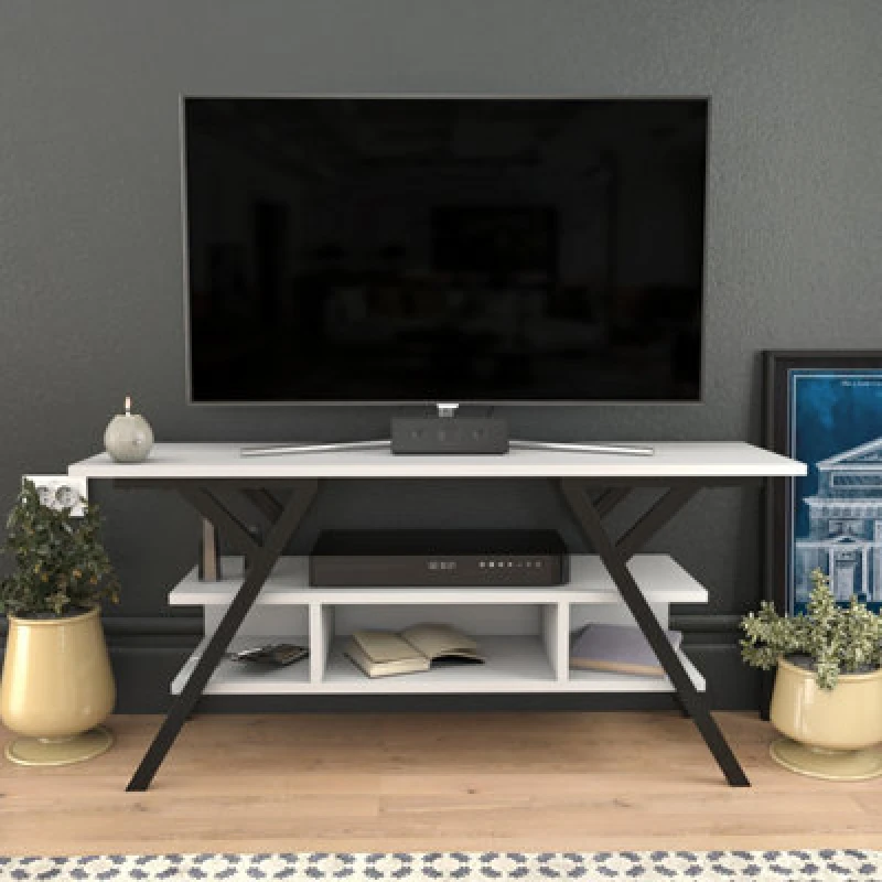 Image of Decorotika Minerva TV Unit for TV's up to 55" in Off-White Off-White Unisex
