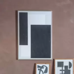 Image of Space II Abstract Framed Canvas Black/white