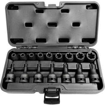 Image of Impact Torx Socket Set, 1/2in. Square Drive, Set of 16 - Kennedy