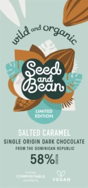 Image of Seed & Bean Dark 58% Salted Caramel Bar 85g (8 minimum)