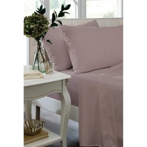 Image of Catherine Lansfield Non-Iron Single Fitted Sheet - Heather