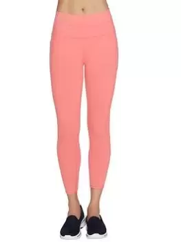 Image of Skechers Go Walk High Waisted 7/8 Leggings, Coral Size XL Women