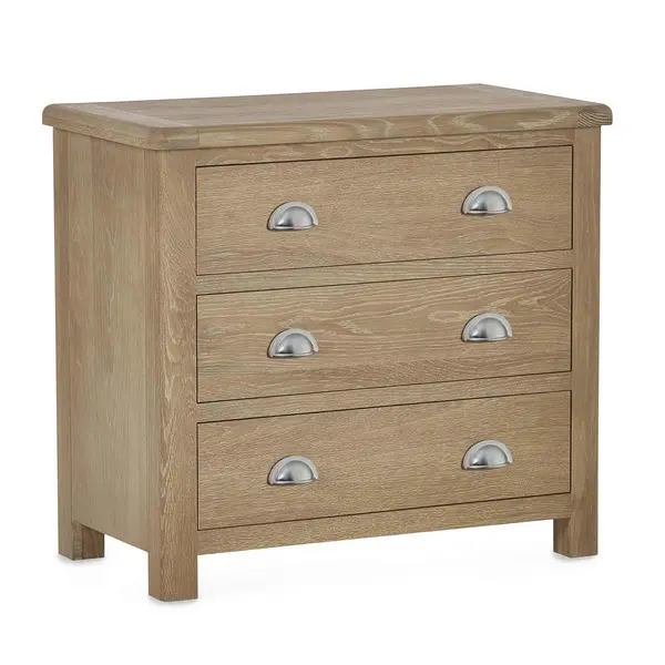 Image of Julian Bowen Memphis Limed Oak 3 Drawer Chest MEM004