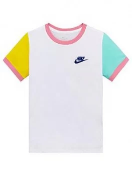Image of Nike Sportswear Older Girls Futura Ringer T-Shirt - White