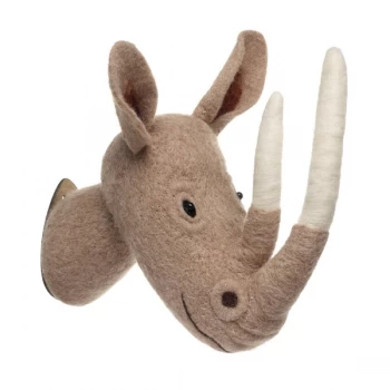 Image of Woolen Rhino Head By Heaven Sends