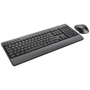 Image of Trust Trezo Comfort Eco Radio Keyboard and mouse set Splashproof German, QWERTZ, Windows Black