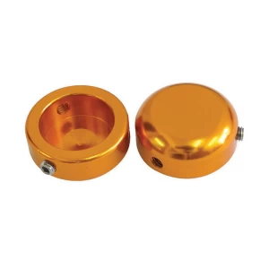 Image of Savage Bar End Plugs Alloy 22.2mm Orange