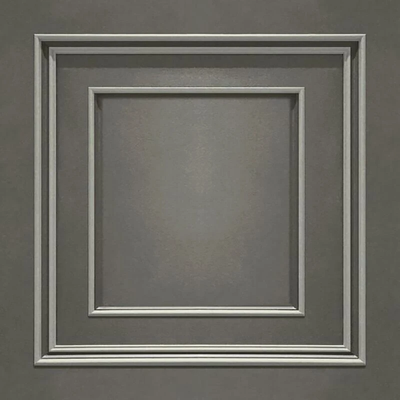 Image of BELGRAVIA DECOR Silver Grey Belgravia Textured Wood Panelling Effect Vinyl Wallpaper Metallic WL-A7390