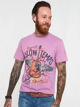 Image of Joe Browns Slow Tempo Tee - Purple, Purple, Size S, Men