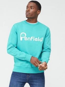 Image of Penfield Capen Logo Sweatshirt - Teal