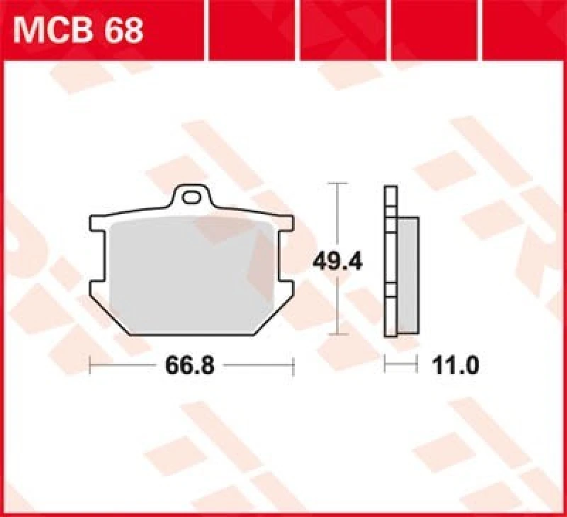 Image of TRW MCB68 Brake pad set Brake Pad Set,disc brake (402)