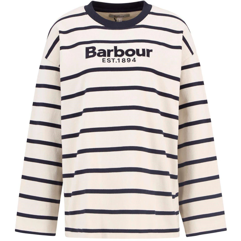 Image of Barbour Womens Maeve Top Ecru/Nvy Stripe female 12 (M)