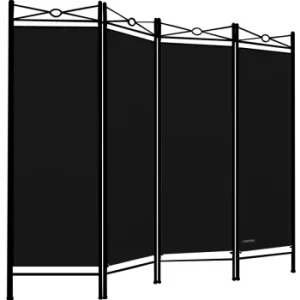 Image of Room Devider Lucca Black 4 Panels