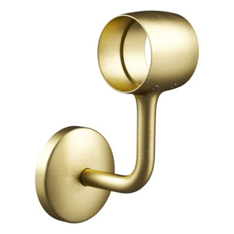 Image of Rothley Satin Brass Staircase Handrail Connecting Wall Bracket (Diam) 40mm