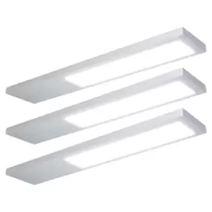 Image of NxtGen Alabama Aluminium LED Under Cabinet Light 4W (3 Pack) Cool White