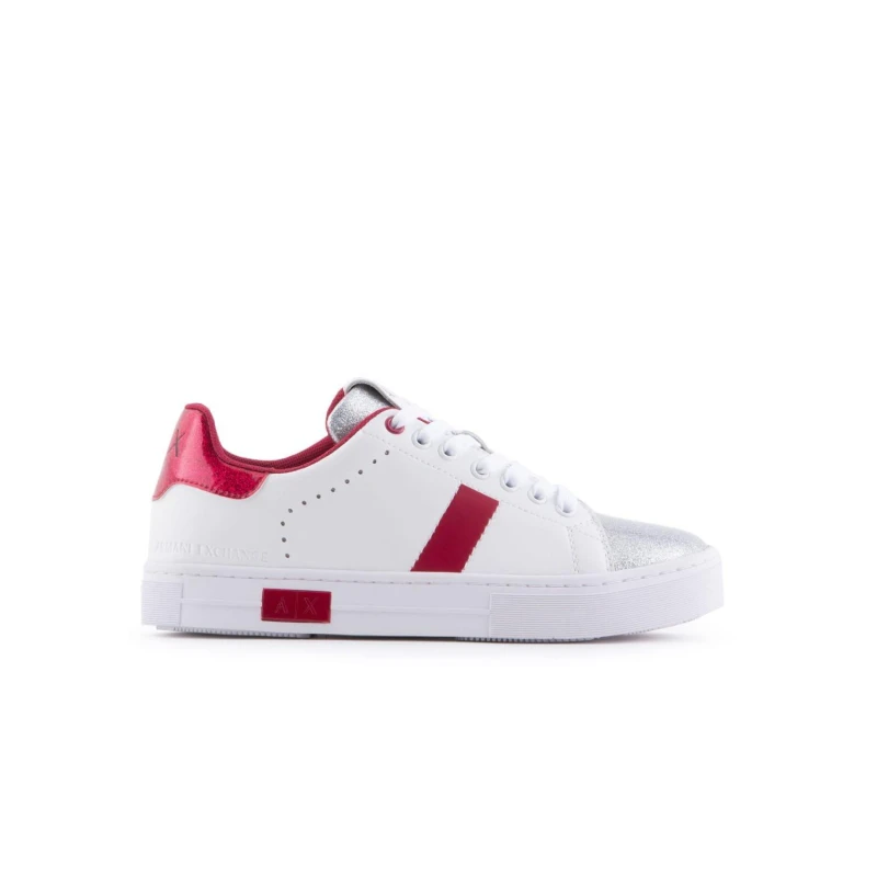 Image of Armani Exchange Trainers White Red female UK 2