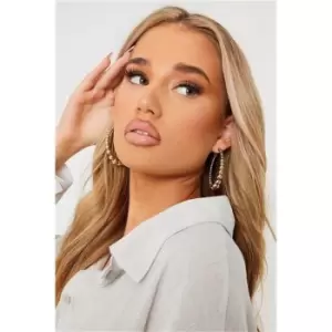 Image of I Saw It First Gold Thin Bubble Hoop Earrings - Metallics