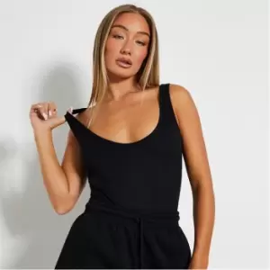 Image of I Saw It First Rib Scoop Neck Bodysuit - Black