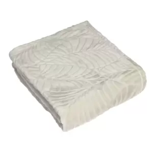 Image of Furn. Folio Throw Cut Fleece Polyester Ecru