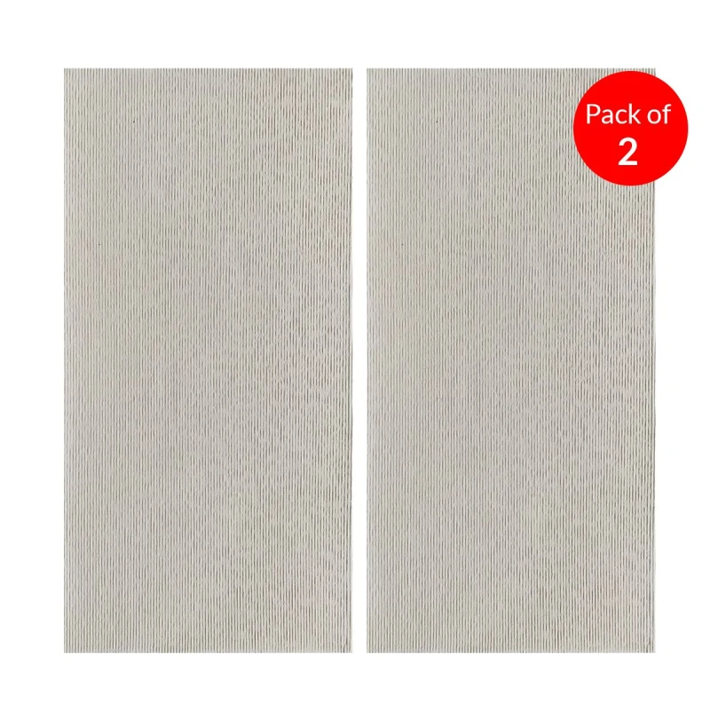 Image of Ener-J Vertical Ripple Design Cream Wall Sheet Size:1200 X 600 X 3mm (Pack Of 2)