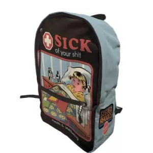 Image of Steven Rhodes Sick Of Your Shit Backpack (One Size) (Dusky Blue/Black)