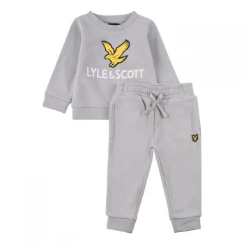 Image of Lyle and Scott Crew Joggers Set - High Rise Grey