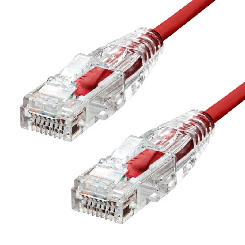 Image of ProXtend Ultra Slim CAT6 U/UTP CU LSZH Ethernet Cable Red 5M