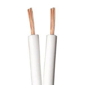 Image of Zexum White 2.2mm 2 Core 79 Strand Figure of 8 Twin Speaker Audio Surround Sound Car Cable - 10 Meter
