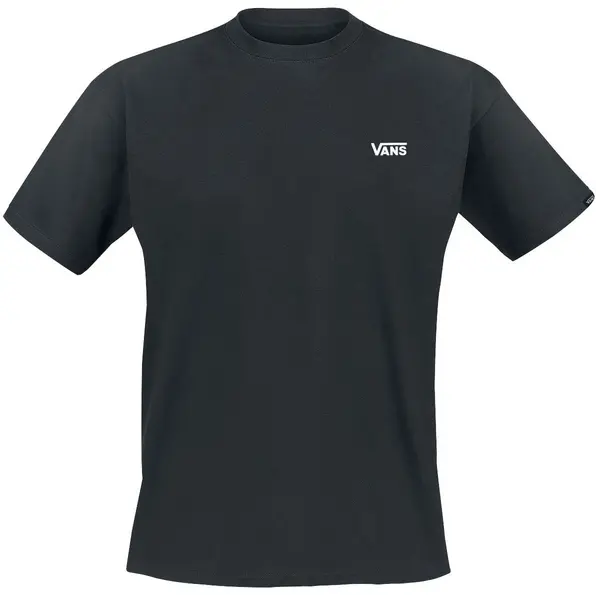 Image of Vans Black Left Chest Logo T-Shirt Black Male S 164851UK