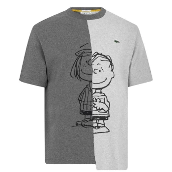 Image of Lacoste X Peanuts Split Tee - Grey WV8