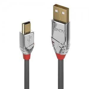 Image of Lindy 36633 USB cable 3m 2.0 USB A Mini-USB B Grey